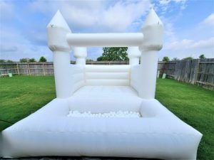 white bounce house rental